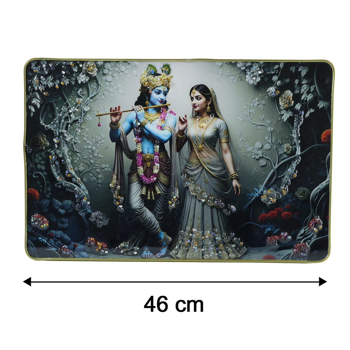 Radha Krishna Wall Frame – Elegant Spiritual Home Decor