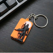 Hindu devotional keychain in durable metal finish