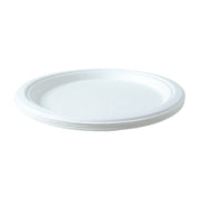 Classic round disposable serving plate for snack servings