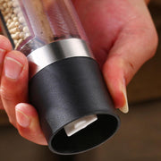 Top and bottom grinding mechanisms of manual salt and pepper grinder