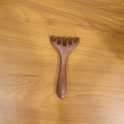 Manual acupressure wooden scalp tool for personal wellness