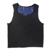 Close-up of neoprene fabric in men's sweat shaper tank top vest