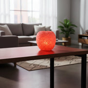 Decorative LED crystal table lamp illuminating a cozy space