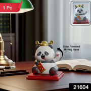 Cute waving panda solar toy showing hand motion