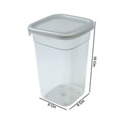 Clear plastic kitchen storage container with secure airtight lid