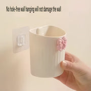 Easy to clean smooth surface of the butterfly toothbrush holder