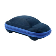 Car-shaped kids' sunglasses box with durable hard-shell exterior