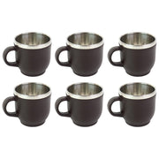 100ML compact stainless steel cappuccino mug from Apex six piece set