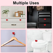 Heart-shaped flush button set of 4 pieces for toilet and cabinet use