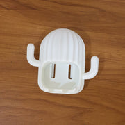 Self-adhesive wall-mounted cactus toothbrush holder for easy installation