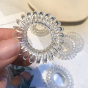 Strong and flexible transparent hair ties