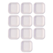 Empty square disposable food tray suitable for versatile food presentation.