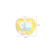 Compact packaging for apple design paper soap sheets, ideal for travel hygiene.