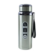 Portable stainless steel water bottle with strap