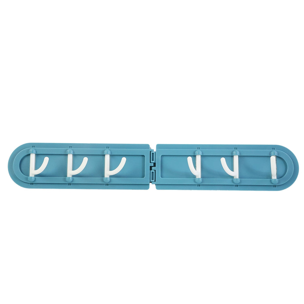 Foldable multi-hook rack used for organized home storage