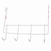 Over the Door Metal Hook Rack – Space Saving 4 Hook Organizer