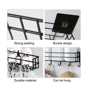 Self-adhesive metal storage basket firmly mounted on bathroom wall