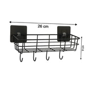 Kitchen organizer showing design details of self-adhesive wall basket