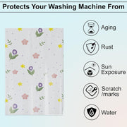 Top load washer covered with full body printed protective fabric cover