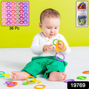 Educational interlocking link toys for babies promoting motor skills