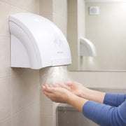 Wall mounted automatic sensor electric hand dryer in bathroom for hygienic use