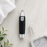 Detailed close-up image of the ear and nose hair trimmer's cutting head.