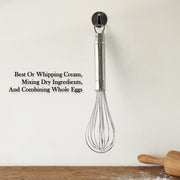 Kitchen whisk designed for beating eggs and whipping cream effortlessly