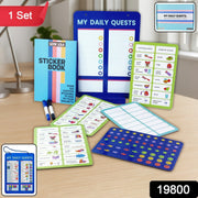 Kids magnetic habit tracker with activity cards and stickers