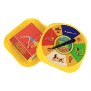 Yoga Spinner Challenge Game with wheel and yoga posture cards