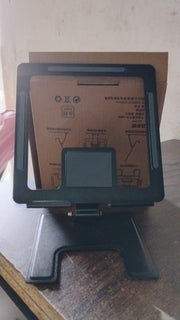 Sturdy and elegant foldable desktop stand, showcasing its minimalist design.
