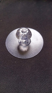 Angled perspective of the adhesive crystal cabinet knob, showing its versatile design.