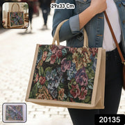 Reusable shopping bag with floral print design