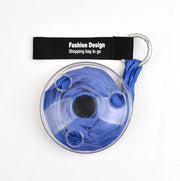 Vibrant blue insulated grocery bag displayed, highlighting its reusable design.