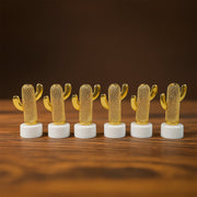 Battery operated cactus shaped flameless LED candle showing on/off base switch
