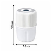 Compact garlic chopper measuring 12.5 cm in height