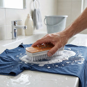 Printed top surface of VeePee cloth washing brush with stylish design