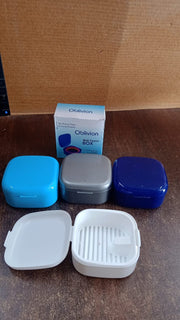 Compact storage box perfect for travel and home use with secure lid