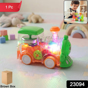 Musical light-up train toy with colorful LED effects