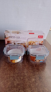 Stacked Apex airtight food storage containers with secure Press N’ Lock lids