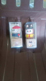 Collection of mixed design cute cartoon pencil sharpeners with erasers
