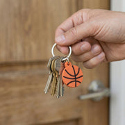 Sports-themed keychain for basketball enthusiasts