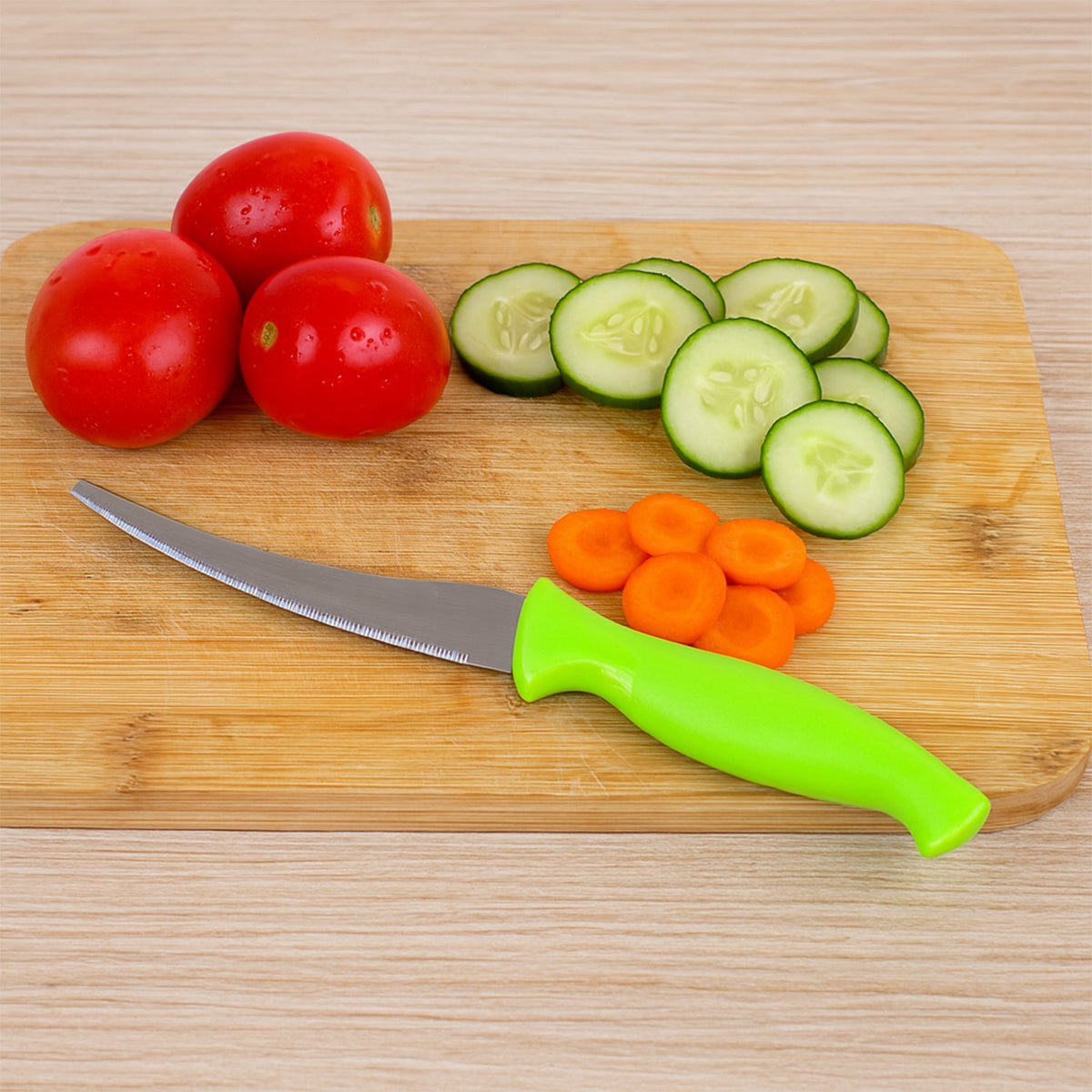 Sharp multipurpose kitchen knife designed for precise cutting tasks.