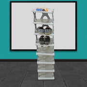 Organivo foldable shoe stand, showcasing its modern design and sturdy build.