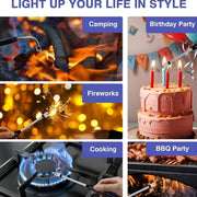 Closeup of flexible metal neck on rechargeable electric arc lighter