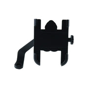 Side profile of the durable metal bike phone holder, highlighting its compact and sleek design.
