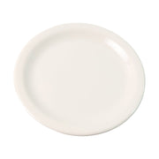 Stackable white plastic round plate 23 cm for kitchen use