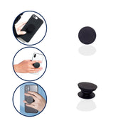 Close-up view of a mobile pop socket providing a comfortable and secure hold.