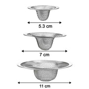 Stainless steel mesh drain filter showing detailed fine mesh strainer