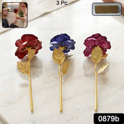 Close-up of the delicate petals and rich hues of a decorative Mix Color Rose.