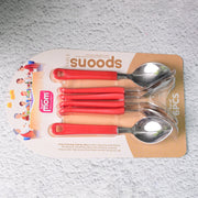 Compact stainless steel spoon set for convenient storage
